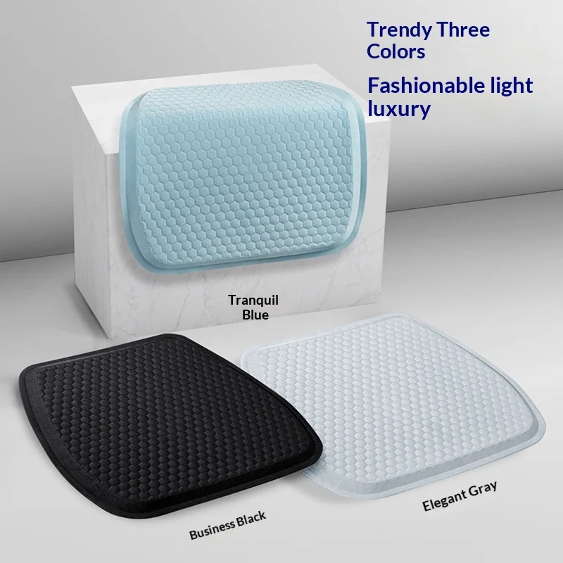 Summer Ice Silk Gel Seat Cushion Honeycomb High Resilience Breathable Cooling Pad For Home Office Car Driver Chair Pressure