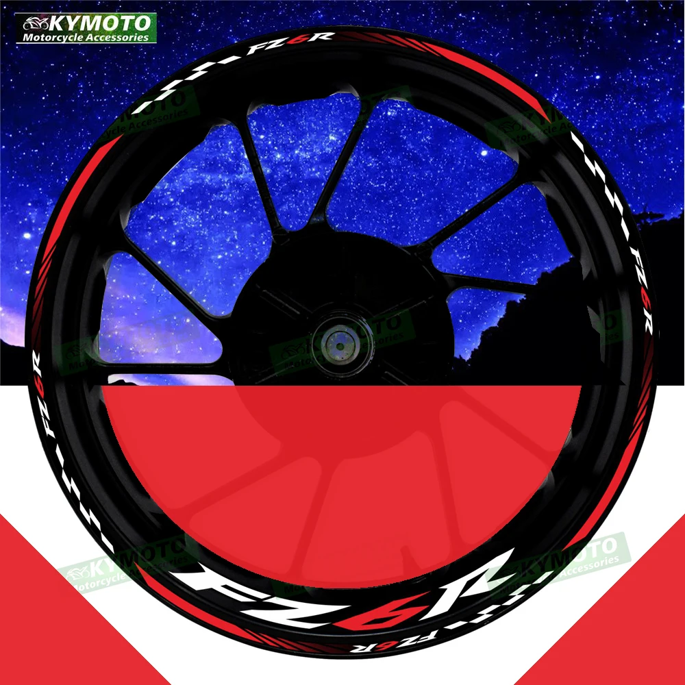 

Аксессуары для мотоциклов FZ 6R FZ6R, 17-дюймовые наклейки на передние и задние колеса, обтекатель, полосы, светоотражающие наклейки, украшение