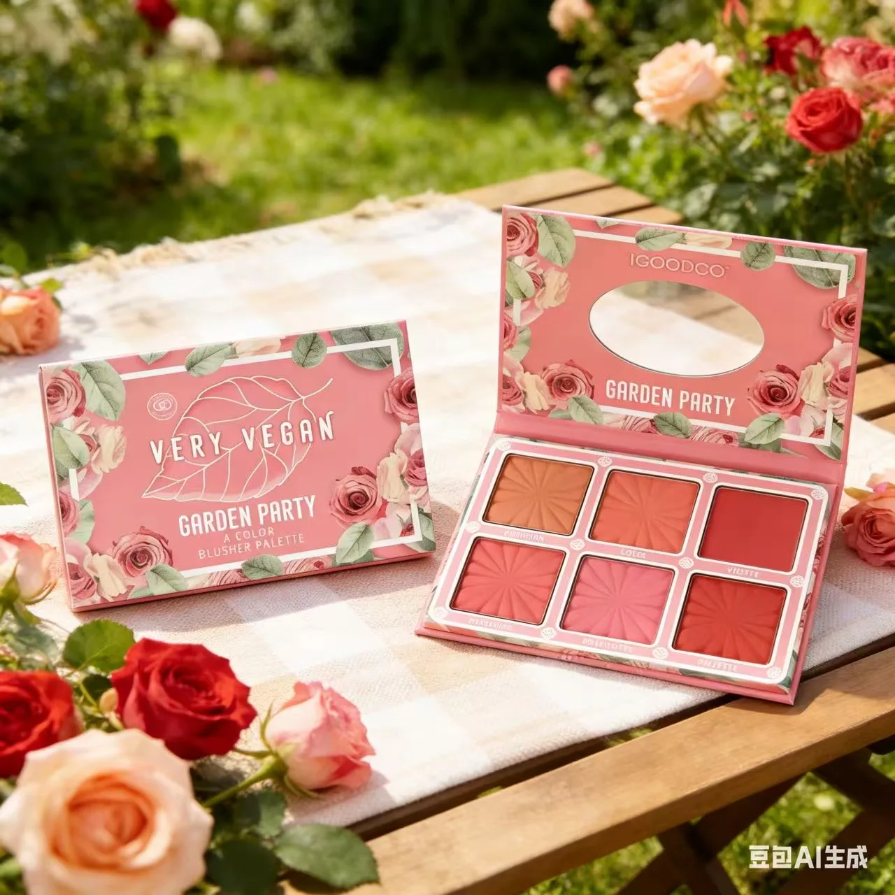 Apple rose blush 6-color blush matte blush cream set box rose rouge makeup set