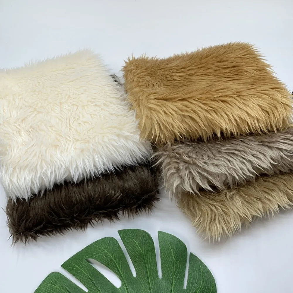 ZYFMPTEX-Tecido De Pelúcia Artificial De Alta Densidade, Couro Vison Ambientalmente Amigável, Pano De Boneca De Costura DIY, Roupas, 38x45cm, 3cm