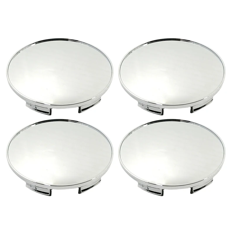 4Pcs 70mm Car Wheel Centre Hub Cover Center Rim Cap Silver ABS Fit for Universal