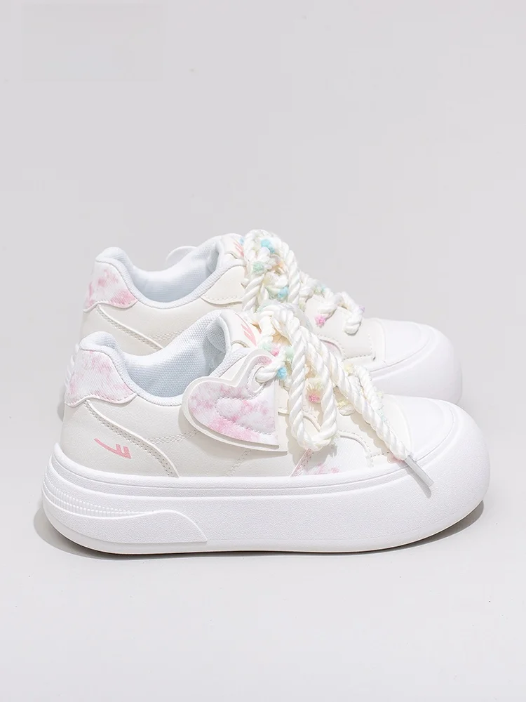 

Теплые флисовые повседневные туфли на толстом каблуке в форме сердца, женские милые хлопковые туфли с перекрестными ремешками для девочек