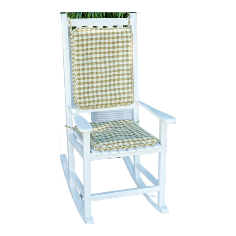 

Plush 20x17" Rocking Chair Cushions with Ties - Waterproof Patio Seat & Back Pads for Elderly Comfort, Garden Swing