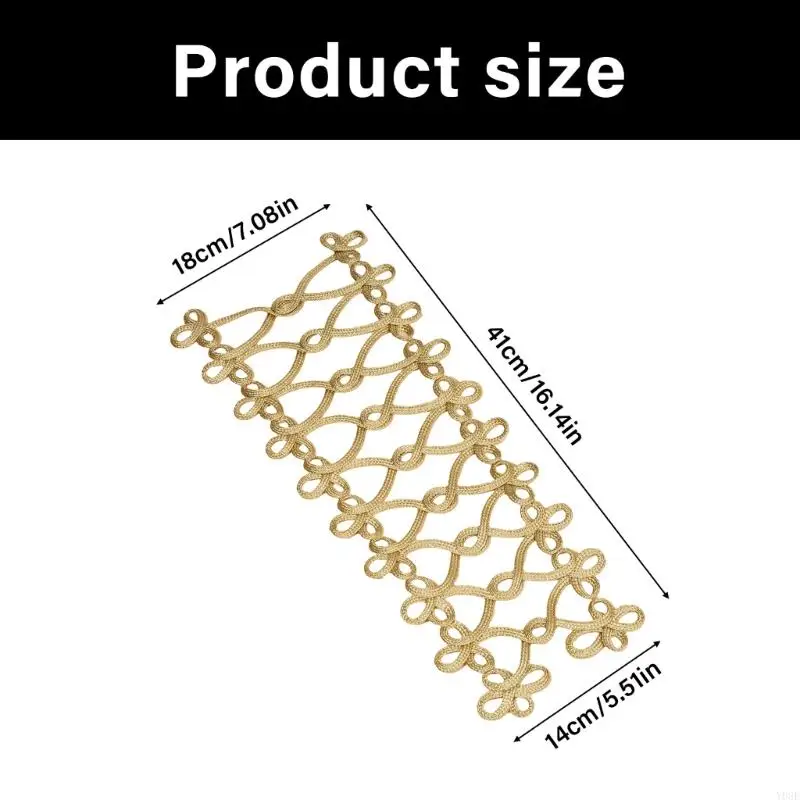 Ironing on Lace Border Cord Braided Iron on Patches Appliques For Tailoring Y08E