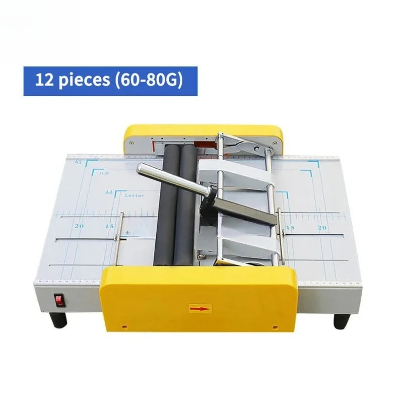 A3 A4  Stapler Folding Creasing Machine  Paper Perforating Machine for Print Shop Office Lab