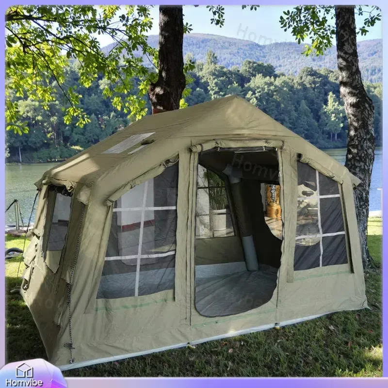 Large Inflatable Camping Tent Waterproof Oxford Cloth Outdoor Shelter Family Hiking Beach House Garden Furniture Wholesale