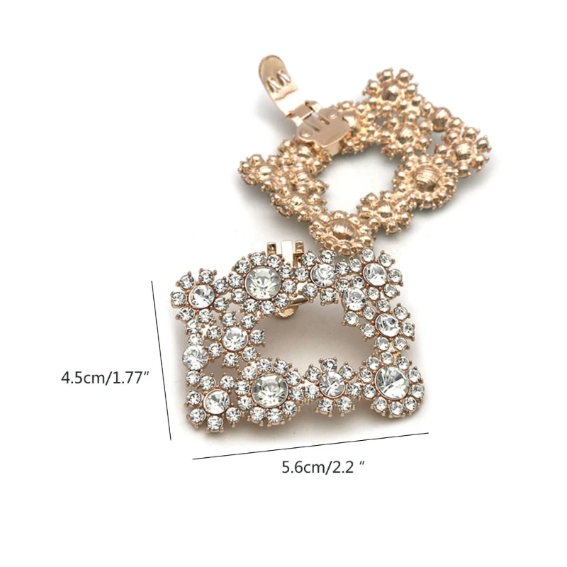 Morsetto quadrato Clip per scarpe Sposa Decorazioni per scarpe con tacco alto Decorazioni con lucidi Dropship