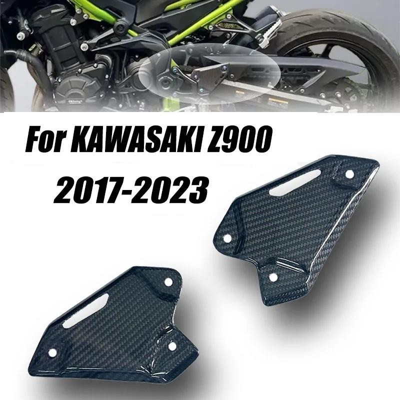

Carbon Fiber Footrest Heel Guard Cover For KAWASAKI Z900 2017-2023 Rearsets Foot Rest Peg Protector
