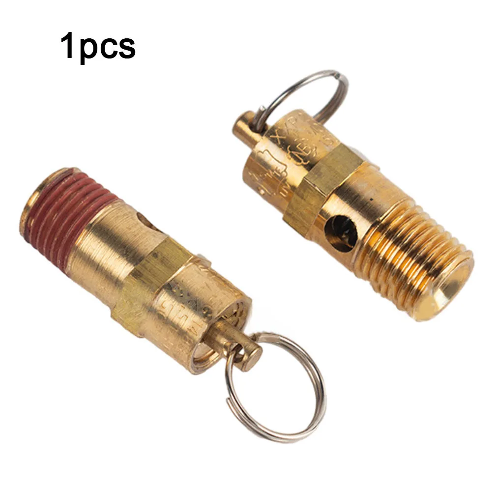 1pc Air Compressor Safety Relief Valve 1/4" Male NPT Threaded Inlet Connection 125PSI-270PSI Pressure Valve Safety Valves Parts