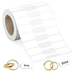 500Pcs/Roll Jewelry Hangtag Kraft Paper Prices Label Self Adhesive Stickers For Necklace Ring Display Packaging Wholesale