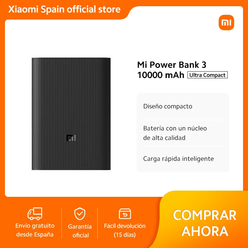 Oficial | 10000mAh Mi Power Bank 3 Ultra Compact