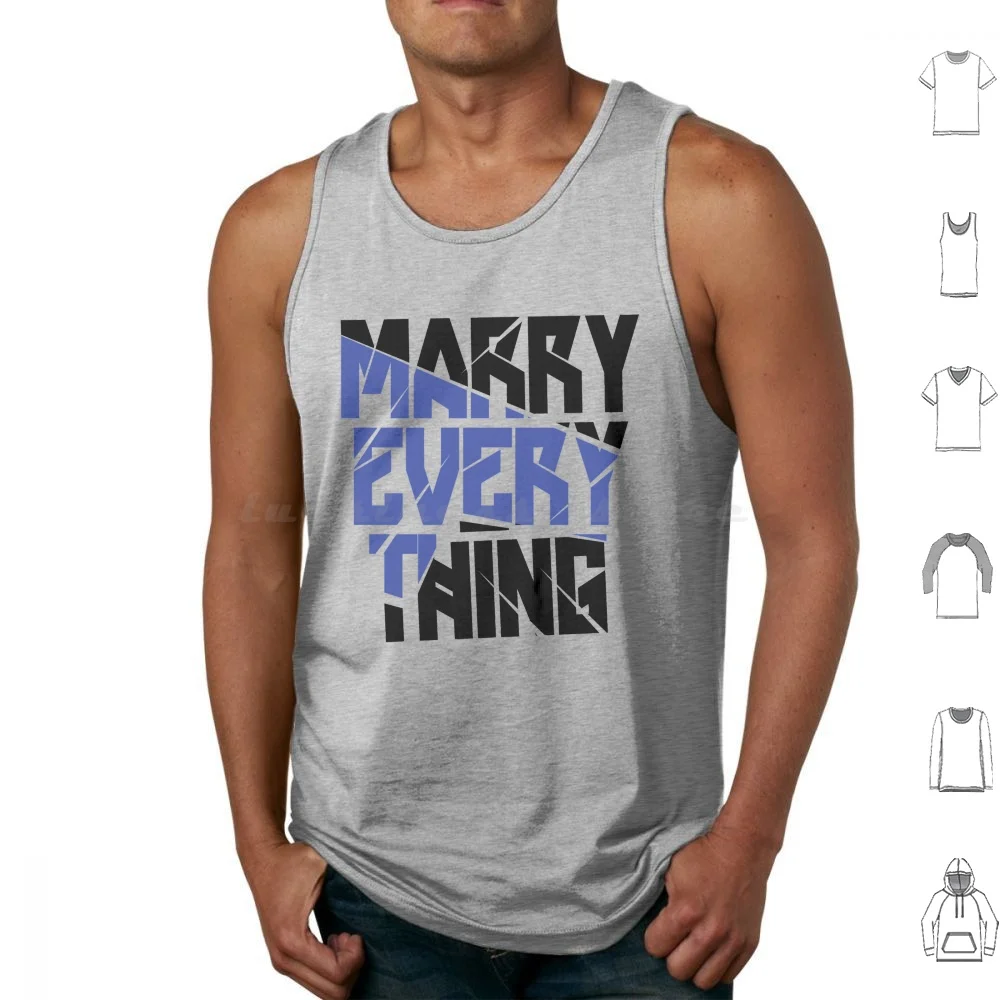 Marry Every Thing Tank Tops Print Cotton Marry Every Thing Marry Christmas Holiday Winter Congratulation