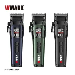 New WMARK NG-8080 Barber Shop Professional Men's Electric Hair Clipper Set 9000RPM Adjustable Cutter Head 5V-3A Fast Charging