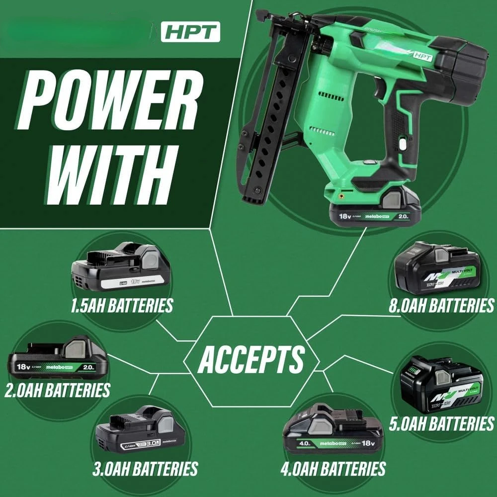 HPT MultiVolt, 18V™Runner Ga Narrow Crown, Kit de ler électronique sans fil, Accepte 1/4 pouces, 1/2 pouces, 1-1/2 pouces, 1/4 pouces