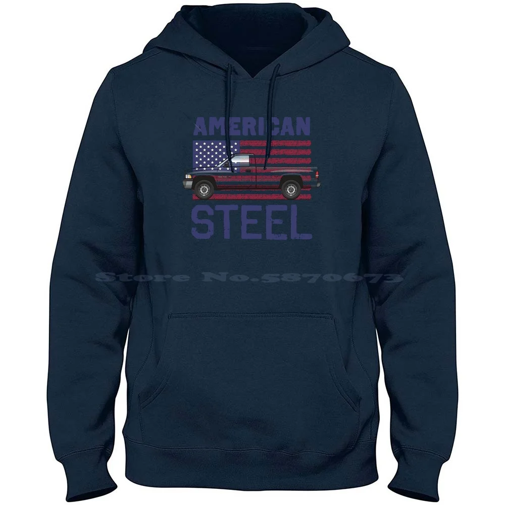 American Steel-Multi Color Flag 100% Pure Cotton Hoodie Tshirt 1500 2500 Sport 1994 1995 1996 1997 Pickup Truck Slt Laramie 4X4