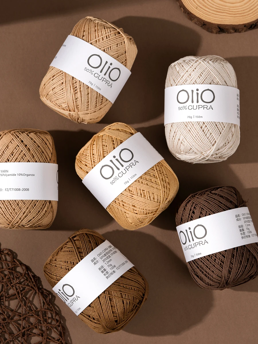 

100g Large Eyed Kupra Yarn, DIY Woven Bag Hat Crochet Thread, Organza Nylon Mixed Knitting Yarn,high-end Thread,good Glossiness