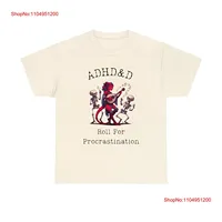 Dnd ADHD T Shirt Roll for Procrastination BG3 Dungeon Game Masters Bards Necromancers Drow Half Elves Bardic Inspiration homme