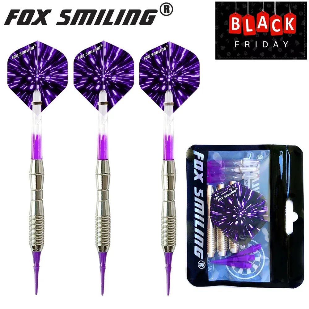 Fox Smiling 3PCS 18g Soft Darts With Nylon Darts Tips And Shafts