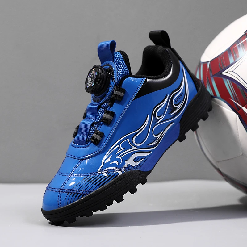 

Professional Children Soccer Shoes Comfortable Boys Football Shoes Wear-Resisting Soccer Sneakers Quick Lacing Outdoor Sneakers