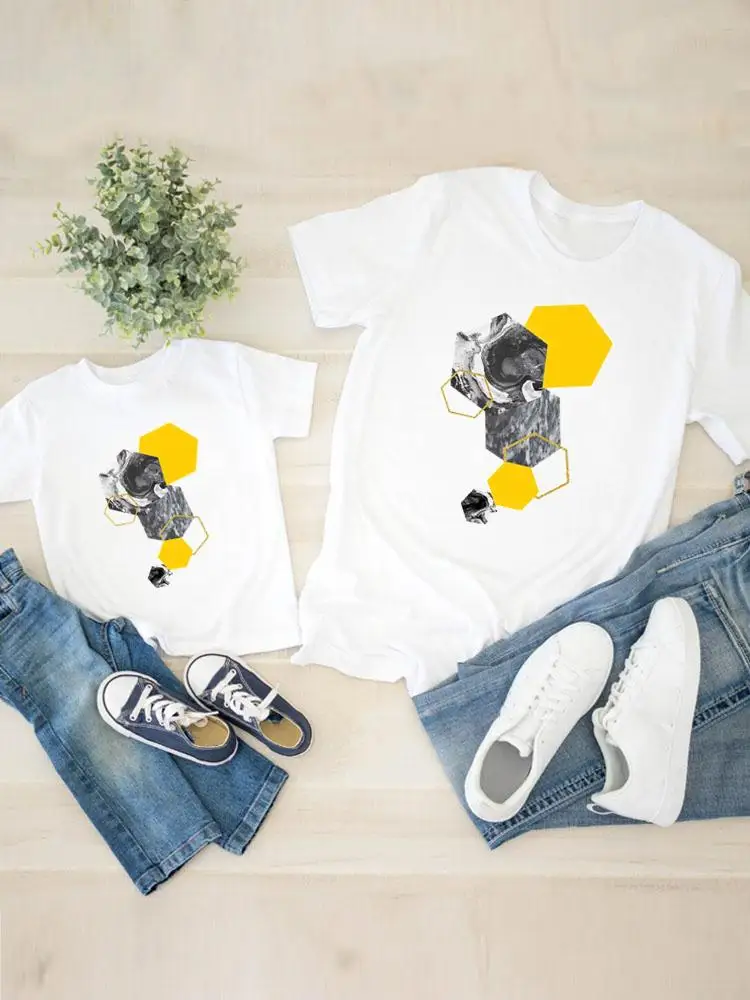 

Graphic T-shirt Tee Women Cute Sweet 90s Lovely Child Kid Clothing Boy Girl Summer Family Matching Outfits Mom Mama Clothes