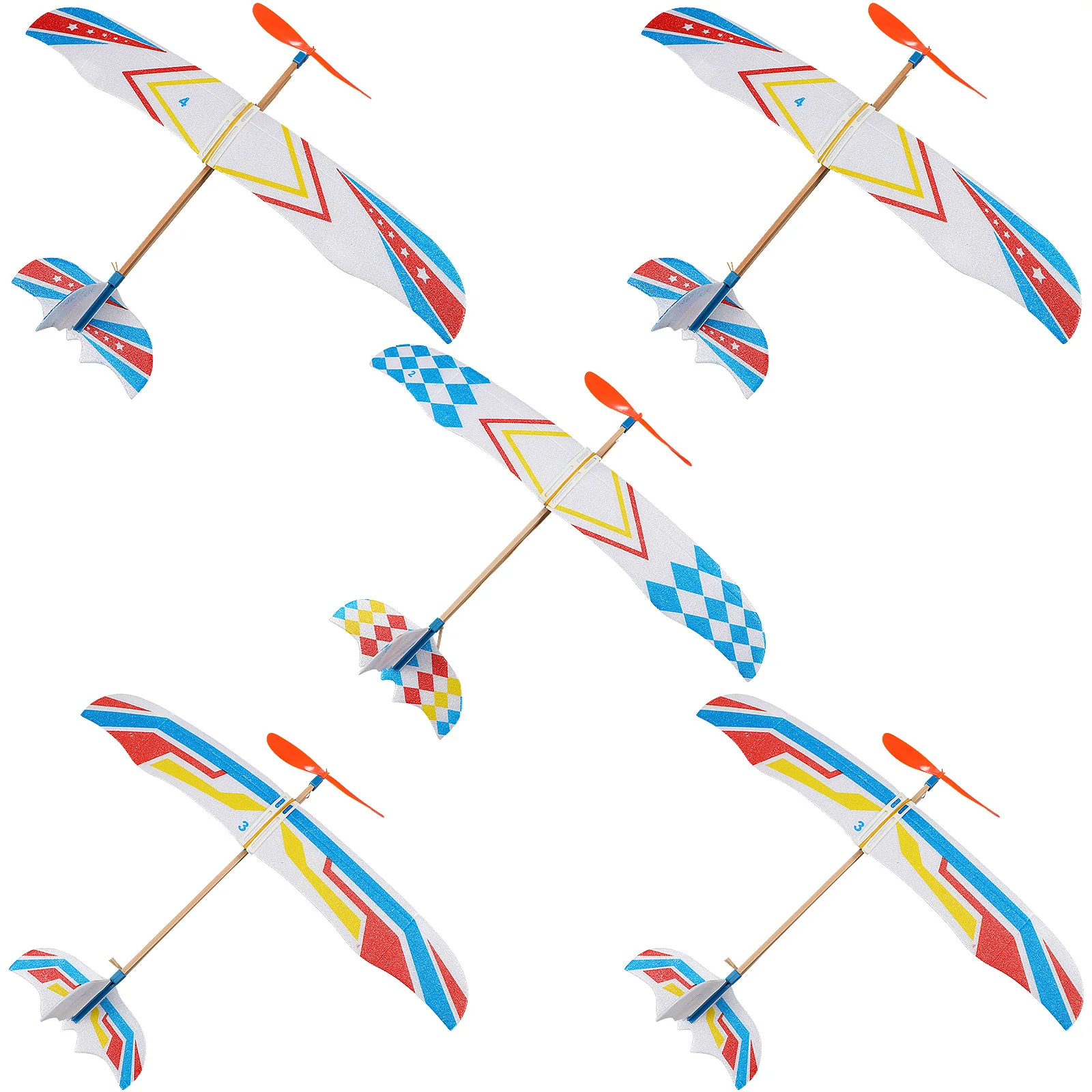 

5pcs Diy Airplane Children Diy Plaything Kids Educational Plaything Handmade Flying Plane Children Activity Gift