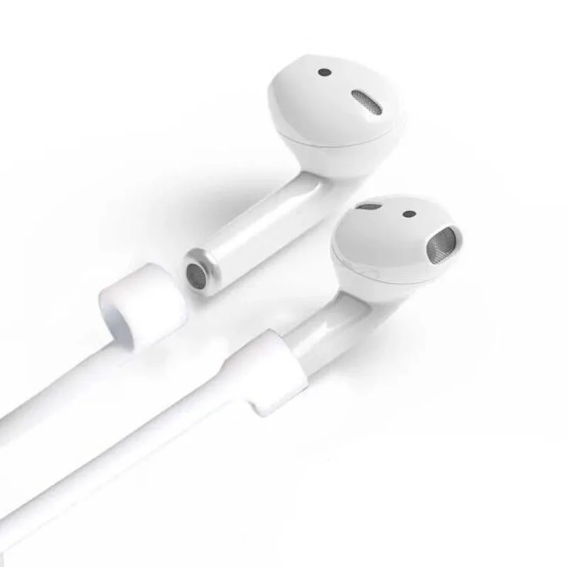실리콘 이어폰 로프 홀더 애플 아이폰 X 8 7 AirPods 무선 블루투스 헤드폰 넥 스트랩 코드 문자열에 대 한 안티-분실 케이블