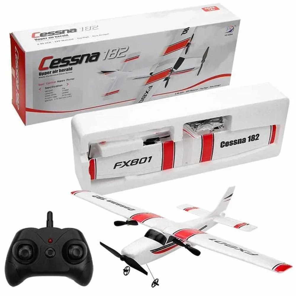 New FX801 RC Plane 2.4G 2CH RTF Remote Control Wingspan Aircraft and Accessories Fixed Wingspan Airplane Toys Gifts for Children