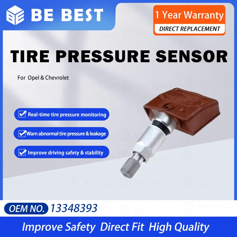 

1/4pcs 13348393 433MHz TPMS Tire Pressure Monitoring Sensor For Opel Zafira C Astra Insignia Ampera Chevrolet Volt