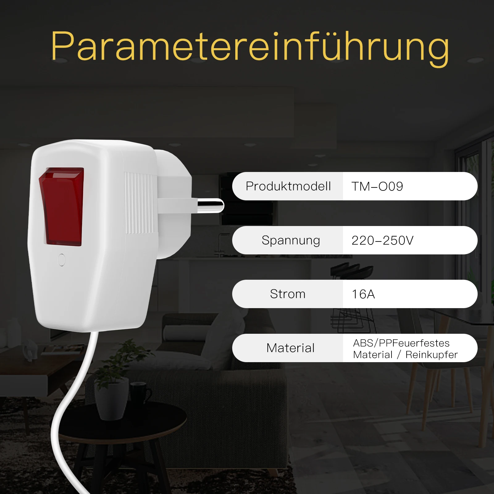 HITREDNS Schuko EU Plug with Switch Rewireable Power Plug Germany Standard 250V Electrical EU Socket Adapter Wiring Connector