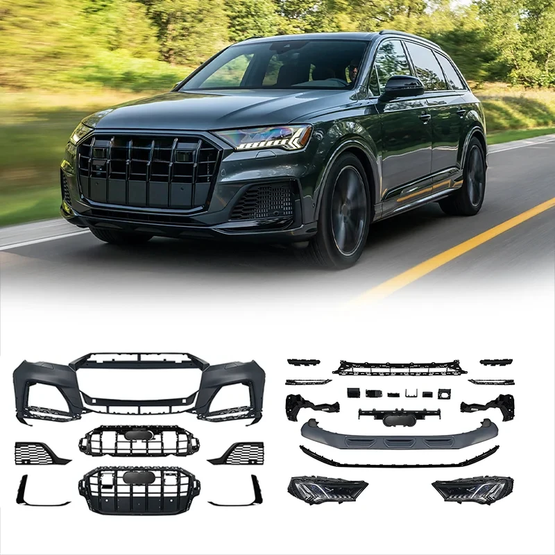 

New High Quality Front Bumper And Headlights Q7(2016-2019) Modified To (2023) SQ7