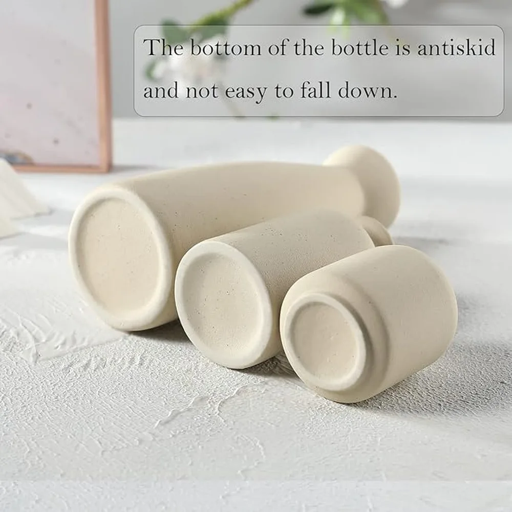 Stylish Travertine Vase Set With Mini Vase Boho Shelf Decor Fit All Decor Styles Jarrones Vases