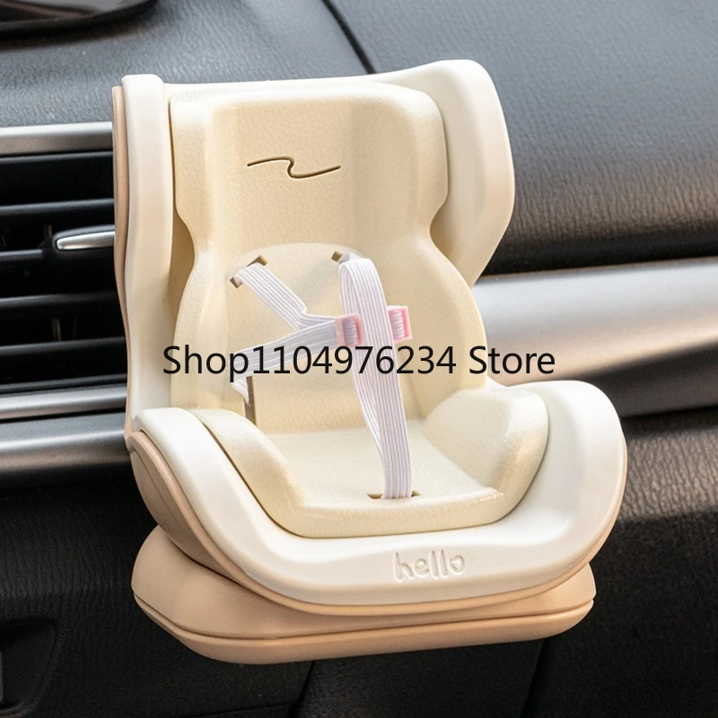 # ل Labub سيارة دمية مقعد السلامة الكرتون كرسي نموذج لسيارة Kawaii Ob11 دمية مقعد المخرج ديكور اكسسوارات السيارات التصميم الداخلي