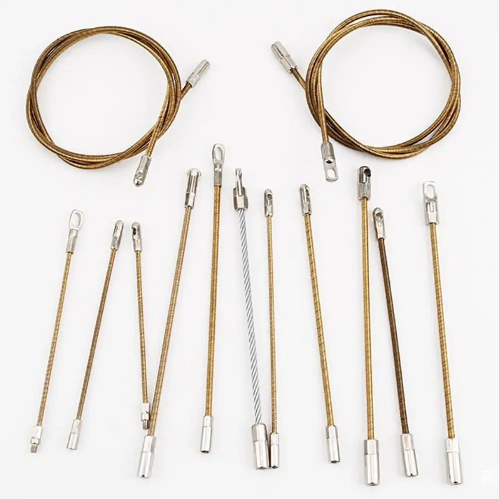 Cabezal de conector extractor de alambre de acero al carbono, conexión a herramientas de electricista de alambre de 3mm, enhebrador elástico de Cable