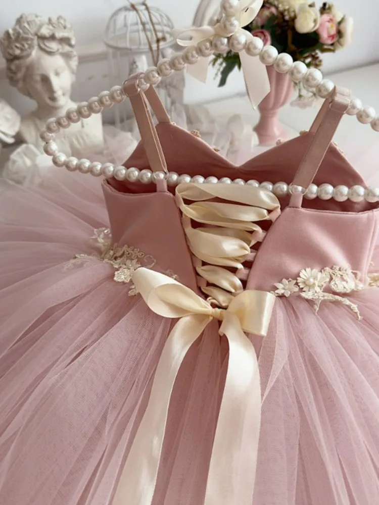 Hochwertiges Prinzessinnen-Abendkleid für Kinder, für Klavierauftritte, Geburtstagsfeiern, Mädchen-Festkleid A5022 Großhandel – Detail 7