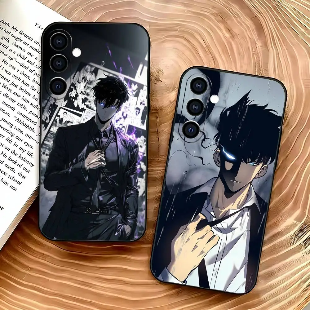 

S-Solos S-Sung Jin woo Leveling Phone Case Silicone Soft For Samsung Galaxy A73,A72,A71,A70,A53,A52,A51