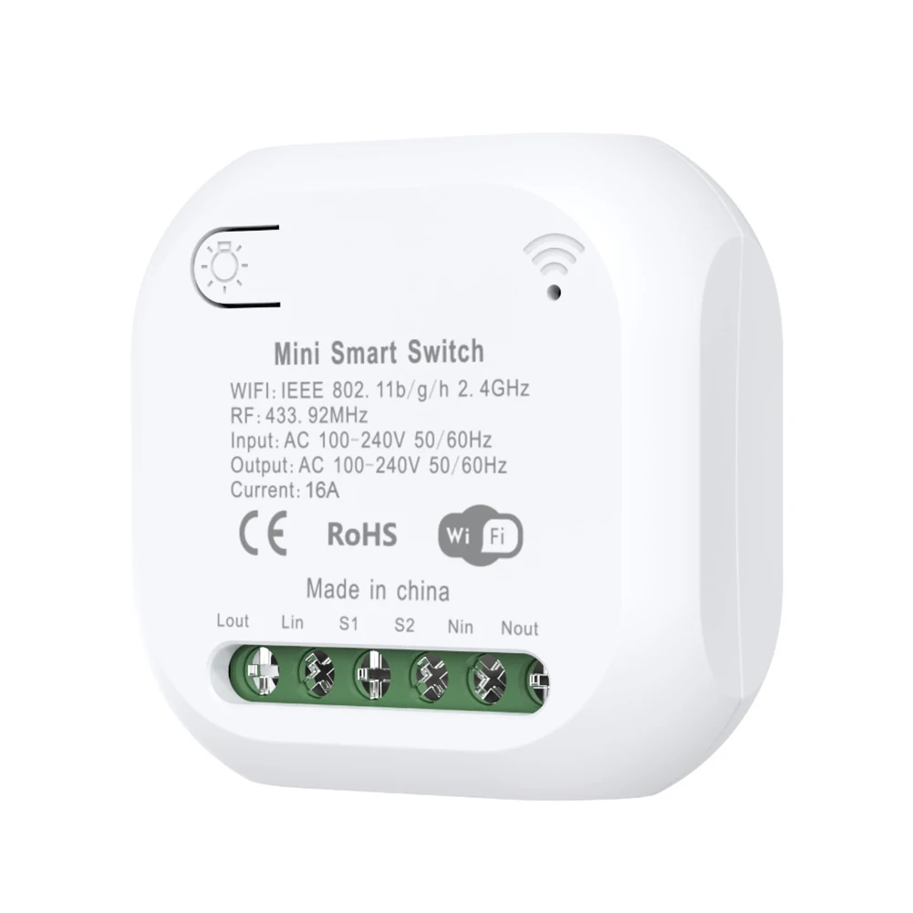 Smart Wireless RF433 WiFi Switch with Relay Control for Home Lighting and Appliance Management Two Way Compatible