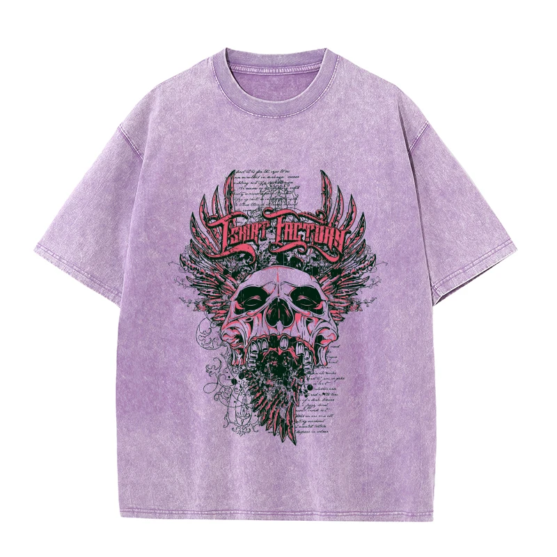 เสื้อผู้หญิงแบบสวม Unisex สไตล์สตรีทแวร์ ลายหัวกะโหลก ไซส์พลัส เสื้อผ้าผู้หญิง เสื้อผู้หญิง เสื้อยืดผู้หญิง แฟชั่นฮาราจูกุ เสื้อผ้าสไตล์โกธิค