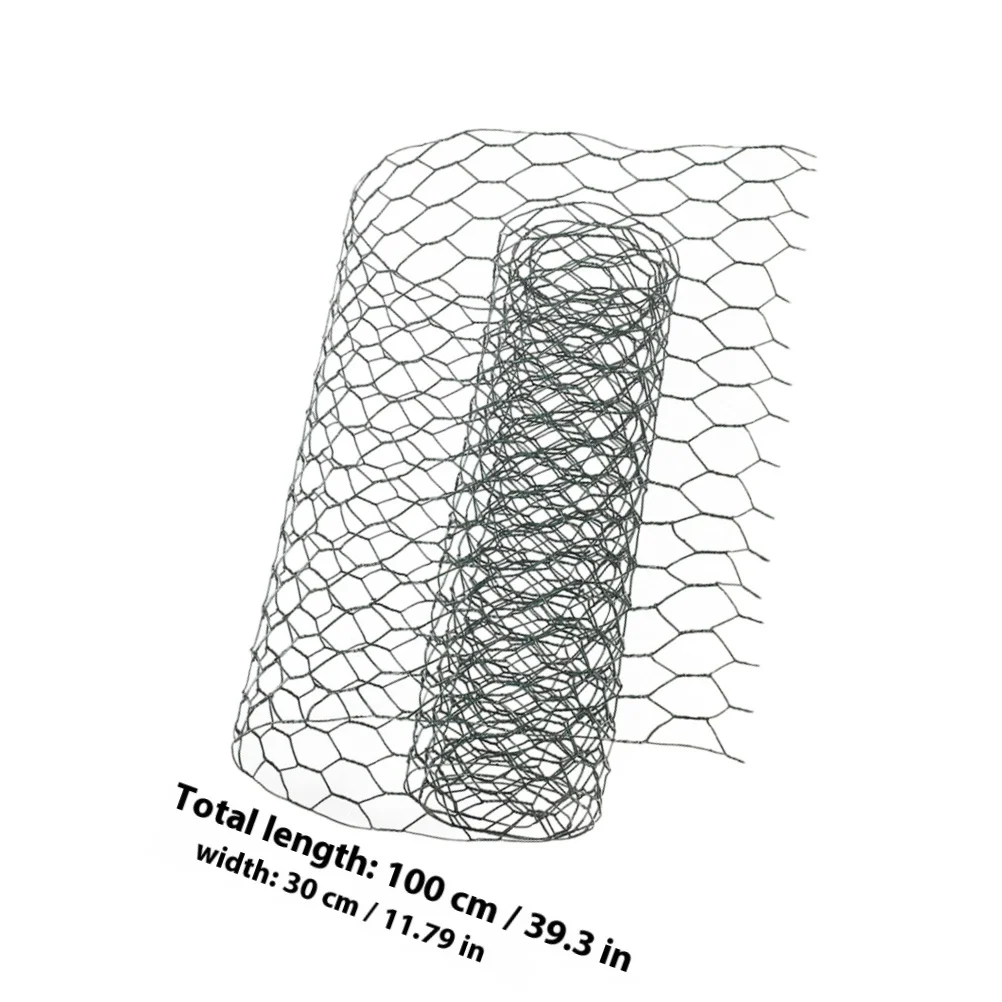 1-Rolle Garten-Netznetz, robuster Geflügelzaun aus Eisen für Hühnerstall, Blumenarrangement, Zubehör, Drahtgeflecht, Netz, Eisen, Huhn