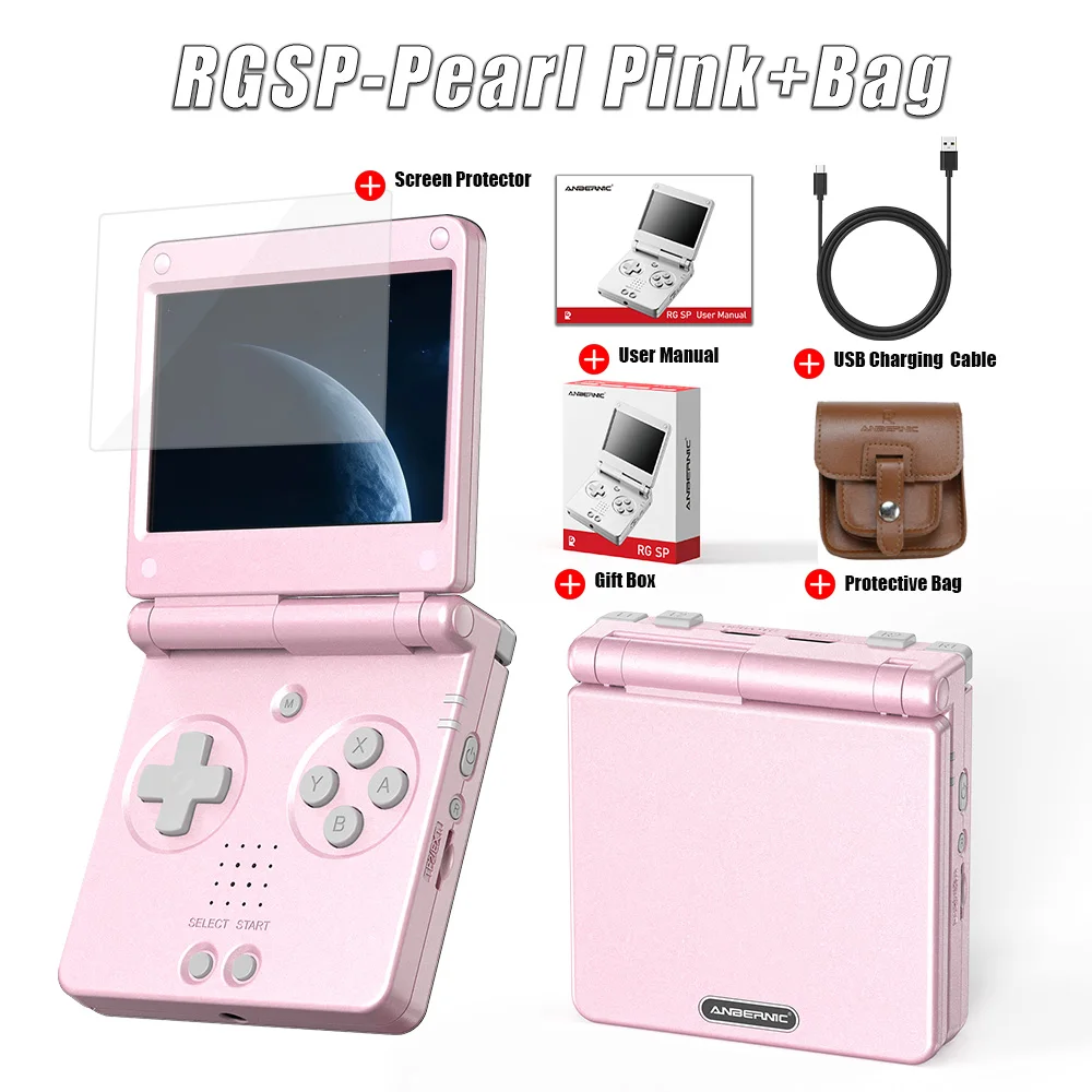 Anbernic RGSP 3.4'' IPS Screen Flip Handheld Console Linux System HDMI-compatible TV Output Clamshell Game Player 3300 mAh RG SP image 3