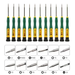 12Pcs/Set Screwdriver P2 P5 0.8 1.2 Pentalobe Y 2.0 1.2 1.5 2.0 Phillips Flatted T3 T4 T5 T6 for Macbook Air/Pro Phone Repair
