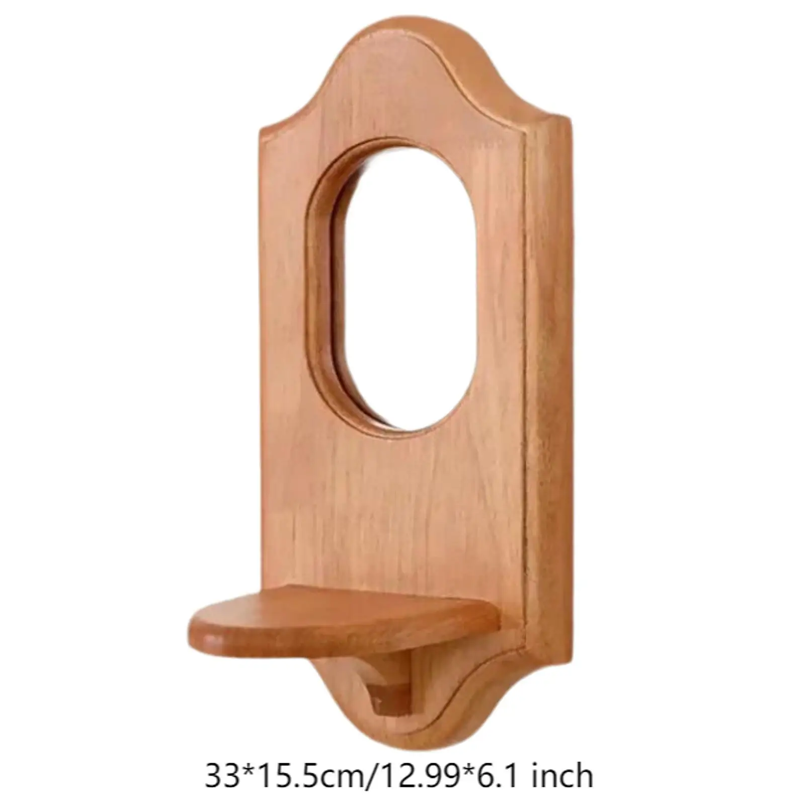 Moldura de madeira para espelho de montagem na parede com arandela arte de parede 13 polegadas x 6 polegadas para cozinha