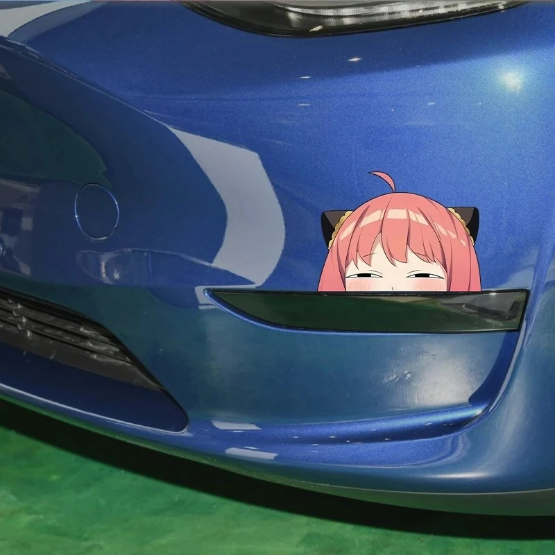 Anime Spy-Themed Reflective Vinyl Stickers - Waterproof Car/Truck Door/Window Decals, Removable Auto Body Graphics