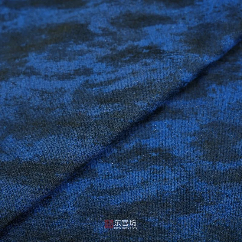 Black Blue Misty Ombre Silver Polyester Linen Jacquard Fabric for Spring Autumn Shirt Blouse Dress DIY Sewing Accessories view 3