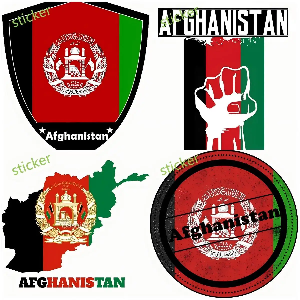 

Afghanistan Flag Sticker High Resolution Vinyl Waterproof Laptop Trunk Decals Accessories Personality Decoration