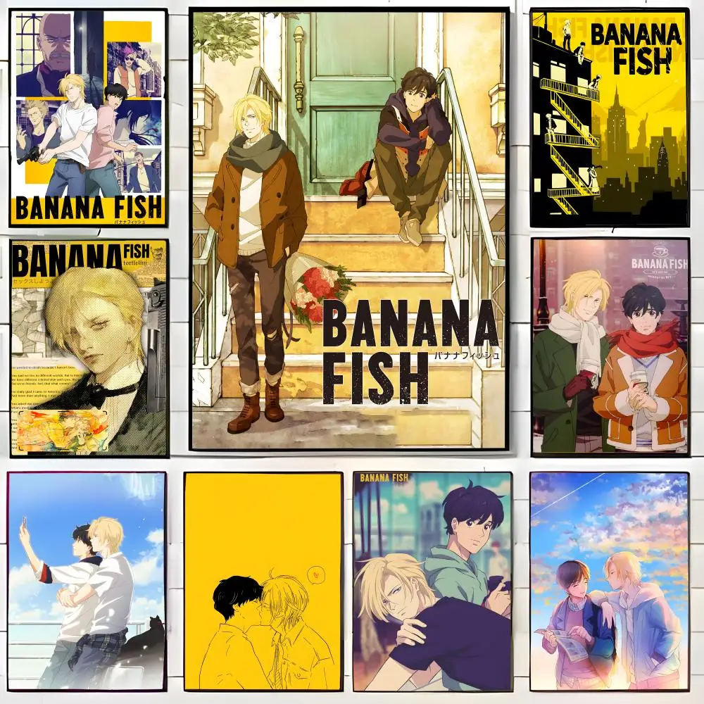 Póster de Anime Trágico Banana Fish, Impresión Artística Decorativa para Pared, Mural Decorativo para el Hogar, Regalo sin Marco