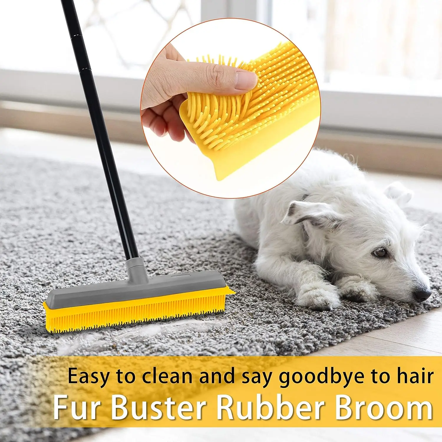 Pet Hair Rubber Broom Review: How This Tool Actually Solves My Dog’s Shedding Nightmare