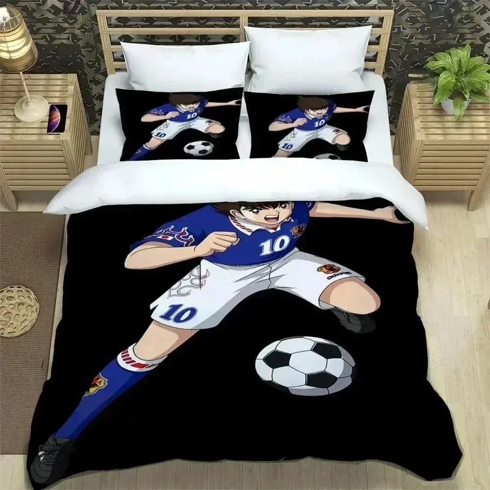 

New Anime C-CAPTAIN TSUBASA Comfortable Duvet Quilt Cover Pillowcase Bedding Set Children Bedroom Decoration Home Textile