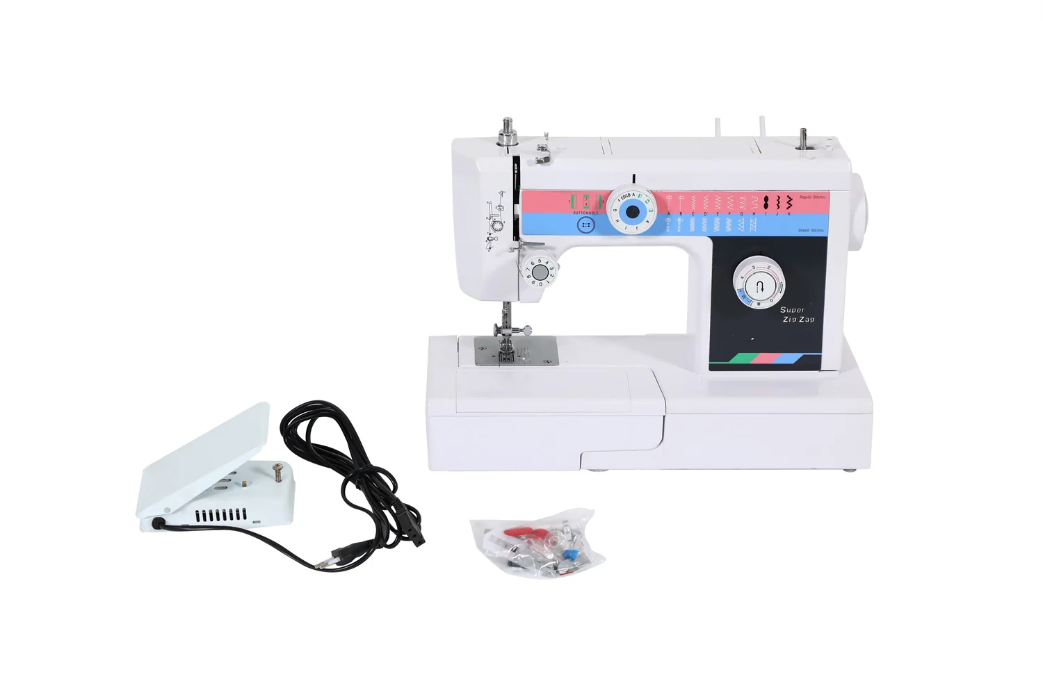 Mesin Jahit Mini Multifungsi Berkualitas Tinggi 653 dengan Motor Kuat Portabel Maquina De Coser untuk Pemula dari Pabrik