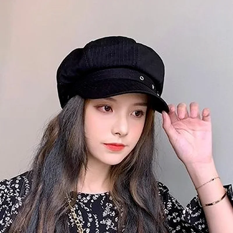 

Berets Women Solid Students Chic Streetwear Hot Sale Korean Version Leisure All-match Travel Outdoor Classy Retro Caps 베레모