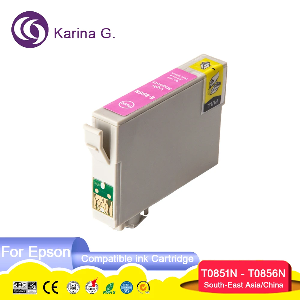 T0851N T0852N T0853 T0854 T0855 T0856 T85 85N Premium Color Compatible Inkjet Ink Cartridge for Epson Stylus Photo 1390 T60 R330